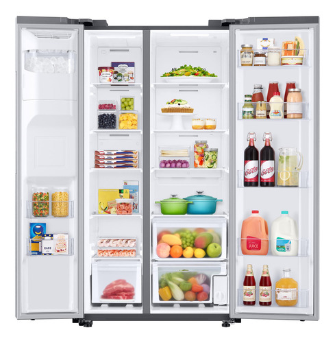 Imagen 4 de 4 de Heladera inverter no frost Samsung RS27T5200 refined inox con freezer 776L 220V