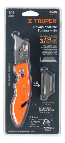 Cutter Navaja Abatible 7'' Aluminio Acero Inox Truper 17025