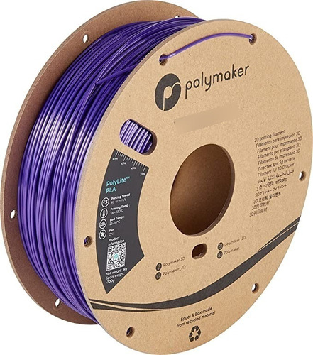 Filamento Polymaker Polylite Pla Silk Colors, 1.75mm - 1kg Color Violeta