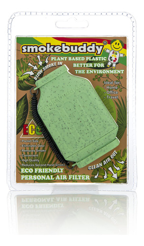 Smokebuddy Filtro De Aire Personal Eco Green Jr, Pequeno