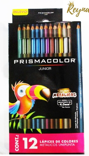 Lápices De Colores Metalicos Prismacolor Junior 12 Piezas