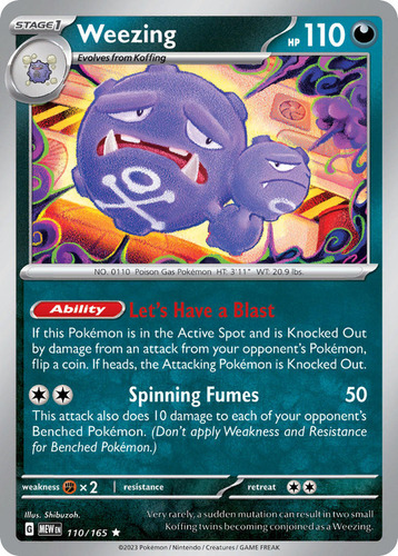 Pokémon Tcg: 151 - 110/165 - Weezing