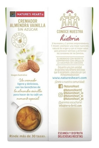 6 Pzas Cremador Nature's Heart Base De Almendra Sabor Vainil