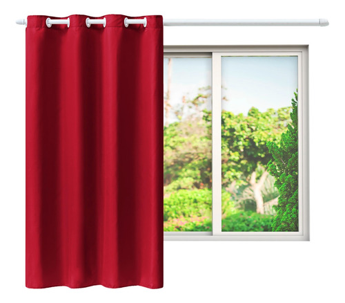 Cortina Para Sala Ou Quarto Jasmim 1,40x1,70m Cor Vermelho