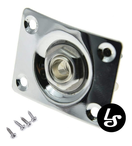 Imagen 1 de 7 de Porta Jack Rectangular Tipo Les Paul Completo