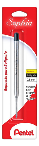 Repuesto Para Bolígrafo Pentel Kflt8bp-a Tinta Negra 1 Pieza