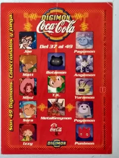 Digimon Coca Cola Serie 1. Card Lista Checklist #4. Año 2000