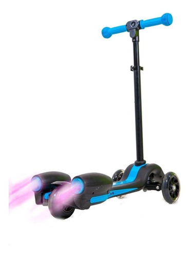 Scooter Azul, Turbinas, Luces, Sonido, Aventura Y Diversión.