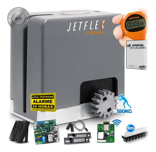 Kit 1 Motor Ppa Dz Hub Jetflex Wifi 5m Crem 2 Control 550kg