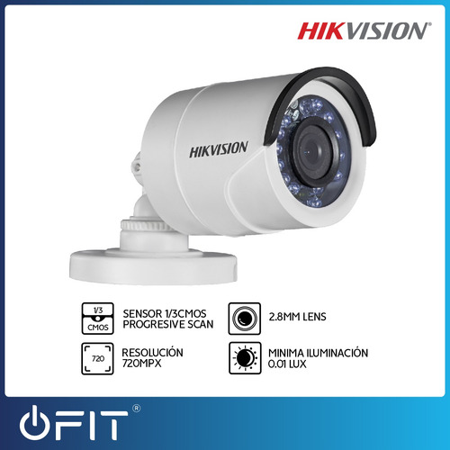 Imagen 4 de 10 de Camara Seguridad Kit Hikvision Dvr 4 Canales + 2 Bullet 720p