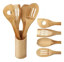 Comprar Set 4 Pala Cuchara Espatula Bambu Cocina Ecologico Utensilio