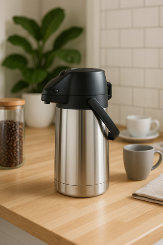 Yab - Garrafa Térmica 1,3 Litros Aço Inox Café Chá Bebidas Quente/frio Parede Dupla