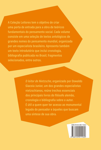 O leitor de Nietzsche, de Giacoia Jr, Oswaldo. Editorial Civilização Brasileira, capa mole em português, 2022
