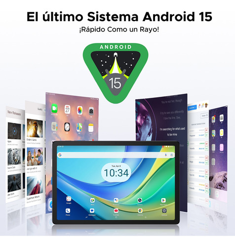 Doogee Tabg6+ Android15 Tablet 256gb Incluye Mouse Y Teclado