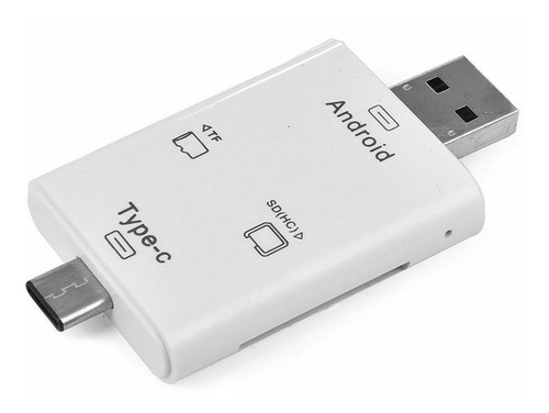 Imagen 1 de 8 de Lector De Tarjetas 3 En 1 Otg Tipo C Micro Usb Usb 2.0 Tf Sd