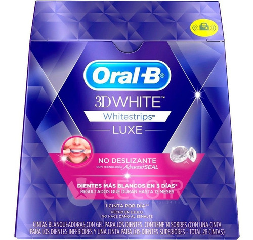 Tiras Blanqueadoras 3d White Luxe Whitestrips 28u Oral B