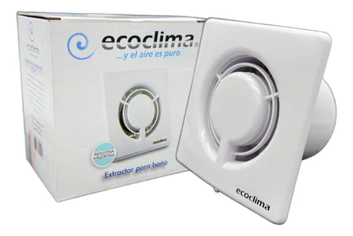 Extractor De Baño 15 X 15 Cm Ecoclima Salida De 4 Pulgadas