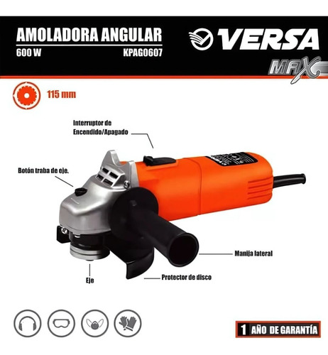 Combo Kit Amoladora 600w + Taladro 500w 13mm Versa Max Naran