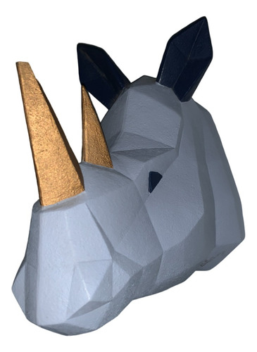 Figura Decorativa Cabeza Rinoceronte