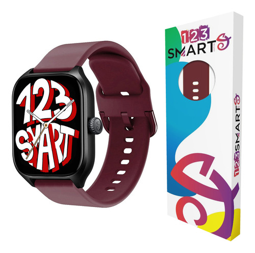 Pulseira De Silicone Fecho Vinho Compativel Com Amazfit Gts 4 Gts 3 Gts 2 Gts 1 Gts4 Mini Gts2 Mini Bip U Bip S Bip 3 Bip Lite Gtr Mini Gtr 42mm - Vinho