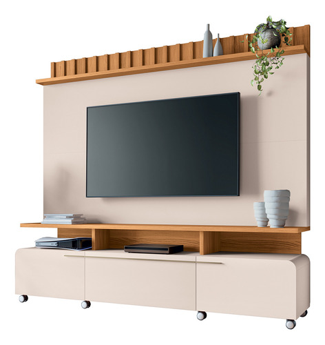 Estante Theater Tv 70 Pol 200cm Artemis Off White Cinamomo