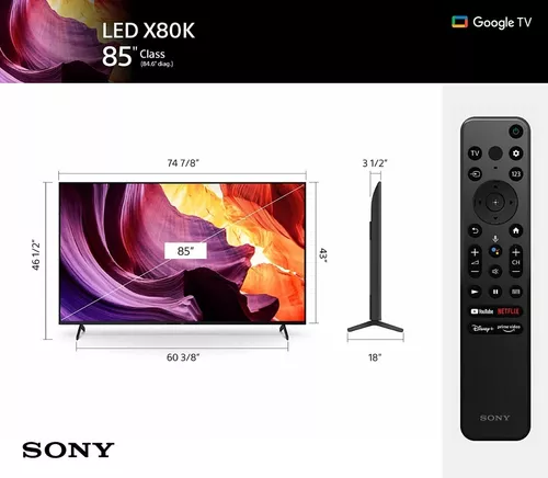 Smart TV Sony X80CK Series KD-85X80CK LCD Google TV 4K 85 110V/240V