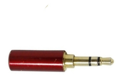 Imagem 4 de 5 de Plug Conector P2 Stereo Macho 4mm Datalink Vermelho
