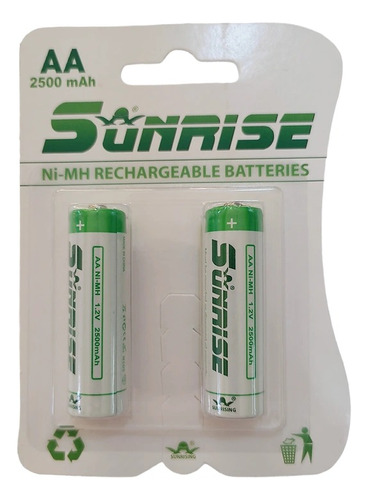 Pilas Recargables Aa 2500 Mah 1.2 V