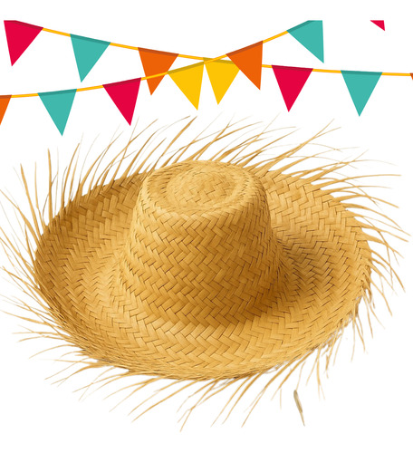 Chapéu Palha Caipira Natural Festa Junina Arráia São João