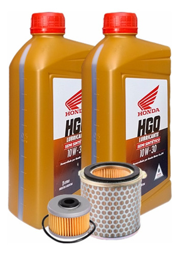 Kit Service Filtros Aire Aceite Honda Xre 300 + Semi 10w30