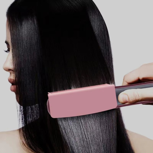 Pente De Ferro Plano Com Clipe No Cabeleireiro E Penteado Pa