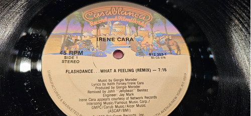 Irene Cara Flashdance What A Feeling (remix) Vinilo Maxi Usa