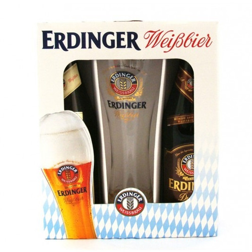 Kit Cerveja Erdinger Com 2 Cervejas Weibbier + Copo (un)