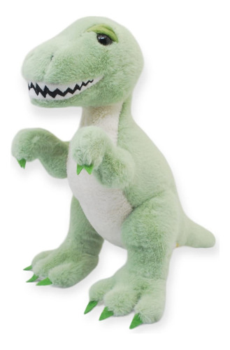 Peluche Dinosaurio Trex Verde Suave Juguete Para Niños 28cm