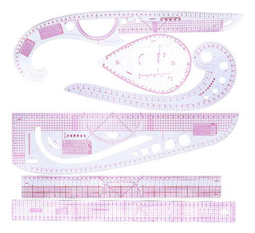 De Curva De 6 Piezas Para Confección De Patrones De