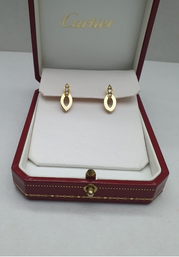 Aretes Cartier Originales Oro/diamantes No Tiffany Bvlgari. 