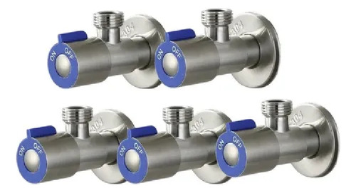 Llave De Paso Angular Azul 1/2 - 5 Unidades