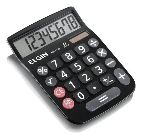 Calculadora De Mesa 8 Dígitos Preta Mv4133 Elgin Cor Preto