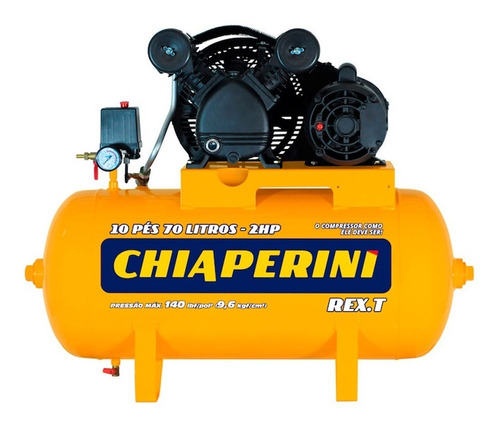 Compressor De Ar Chiaperini 10 Pés 70l 2hp Rex.t Bivolt 