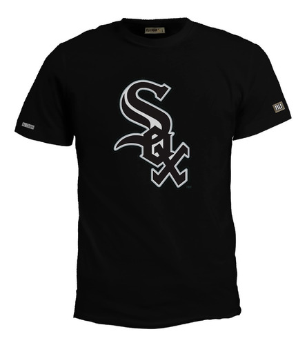 Camiseta Estampada Chicago White Sox Logo Beisbol Hombre Bto