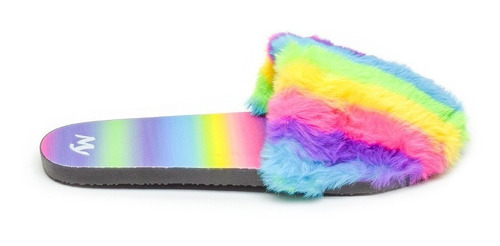 Pantufla Peluche Azul Lila Mod 0110