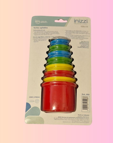 Tacitas Apilables Regaderitas Para El Baño Bebé Inizzi