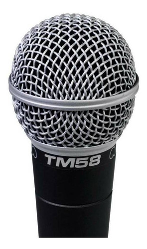 Imagem 2 de 2 de Microfone Superlux TM58 dinâmico cardióide preto/prateado