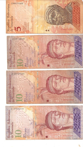 Billetes De 5 10 20 Bolívares  Z