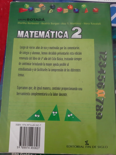 Matemática 2 Liceo Botadá (Usado)