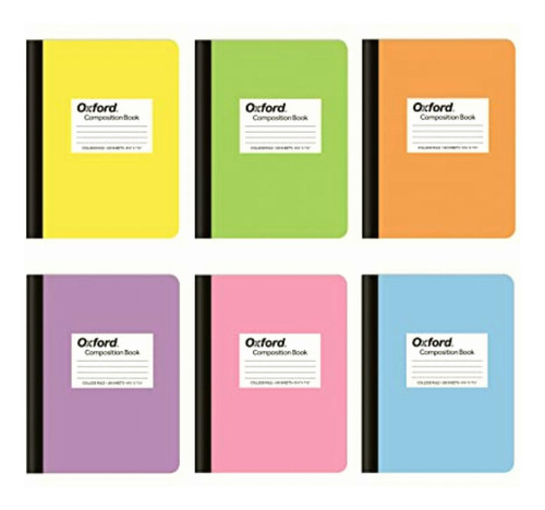 Oxford Cuadernos De Composición, Paquete De 6, Papel De