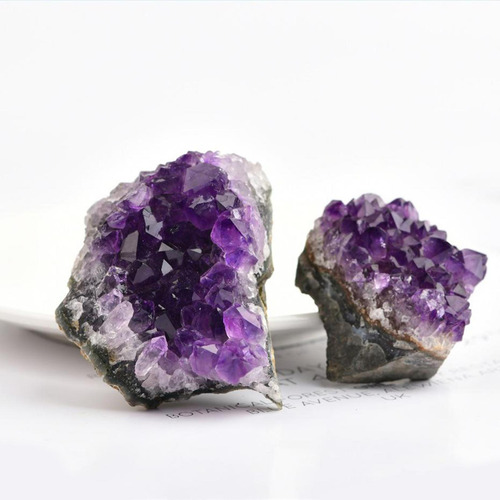3 Amatista Natural Geoda Druzy Cristal Grupo Espécimen