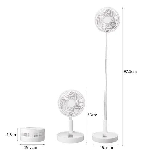 Turbo Ventilador De Pedestal Silencioso 3 En 1 Plegable
