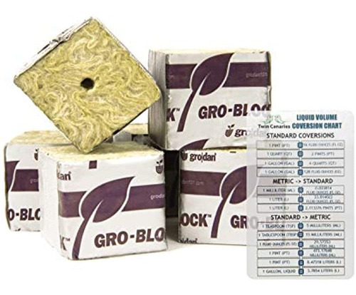 Grodan Rockwool 15 X 15 X 15 Mini Blocks Paquete De 45