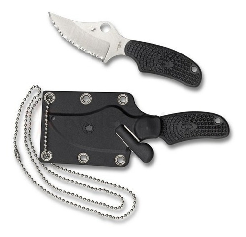 Canivete Tatico De Pescoço Spyderco Edc Ark Spfb35sbk